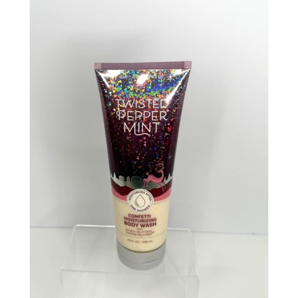 Bath Body Works Twisted Peppermint Moisturizing Confetti Body Wash 10 oz Discont